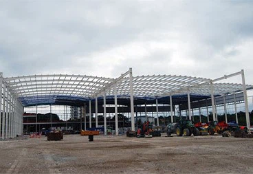 Curved rafter steel portal building Curved rafter steel portal building